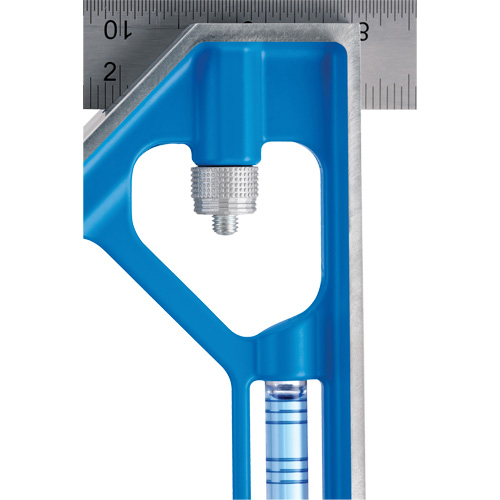 True Blue&reg; Combination Square, 12" L, 1/16" Graduations, Steel, Plain Ottawa Fastener Supply