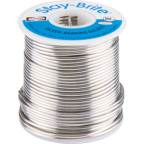 Stay-Brite&reg; Solders, Lead-Free, 96% Tin 4% Silver, Solid Core, 0.0625" Dia. Ottawa Fastener Supply