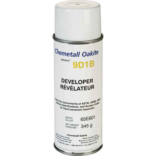 9D1B R&eacute;v&eacute;lateurs non Aqueux, Canette a&eacute;rosol Ottawa Fastener Supply