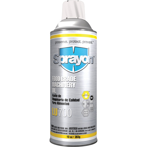 LU700 Food Grade Machinery Oil, 10 oz., Aerosol Can Ottawa Fastener Supply