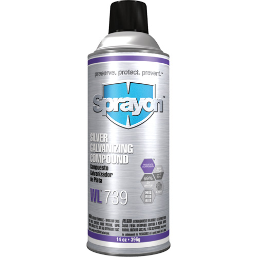 WL739 Silver Galvanizing Compound, Aerosol Can Ottawa Fastener Supply