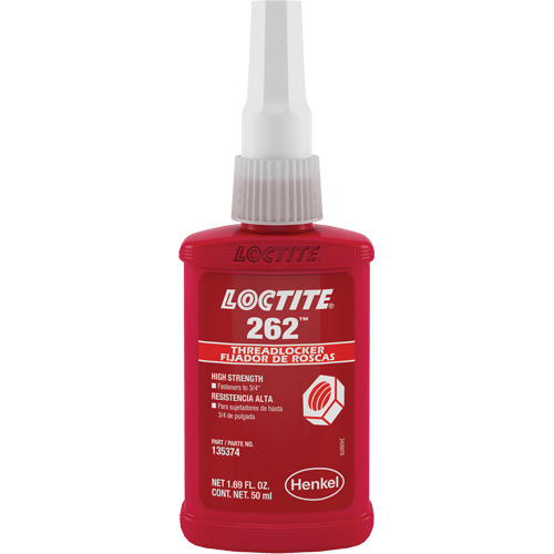 Threadlocker 262 , Red, High, 50 ml, Bottle Ottawa Fastener Supply