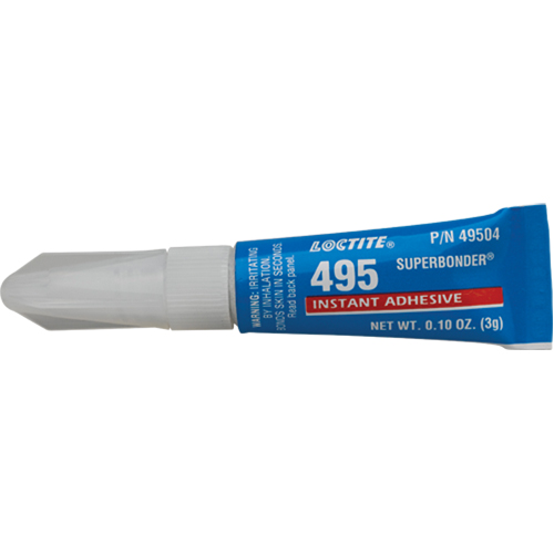 Adh&eacute;sif instantan&eacute; Super Bonder 495, Transparent, Tube, 3 g Ottawa Fastener Supply