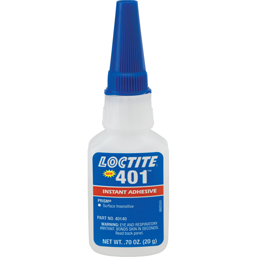 Adh&eacute;sif instantan&eacute; Prism 401, Transparent, Bouteille, 20 g Ottawa Fastener Supply