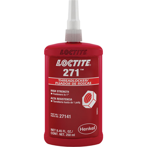 Threadlocker 271 , Red, High, 250 ml, Bottle Ottawa Fastener Supply