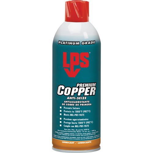 Copper Anti-Seize, 16 oz., Aerosol Can, 1800°F (982°C) Max Temp. Ottawa Fastener Supply