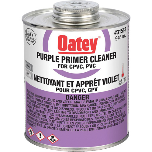 Purple Primer/Cleaner, 946 ml, Brush Top Can Ottawa Fastener Supply