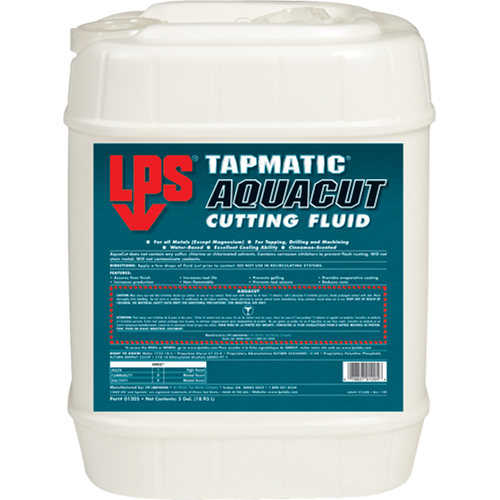 Tapmatic&reg; AquaCut Cutting Fluids, 5 gal. Ottawa Fastener Supply
