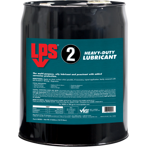 2&reg; Heavy-Duty Lubricant, Pail Ottawa Fastener Supply