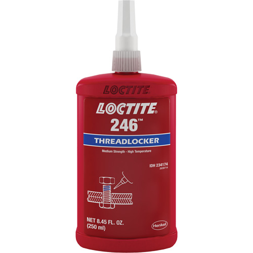 Threadlocker 246 High Temperature, Blue, Medium, 250 ml, Bottle Ottawa Fastener Supply