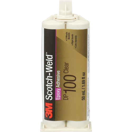 Scotch-Weld Adhesive, 1.7 fl. oz., Dual Cartridge, Two-Part, Clear Ottawa Fastener Supply