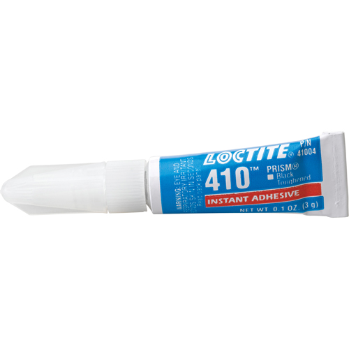 410 Instant Adhesive, Black, Tube, 3 g Ottawa Fastener Supply