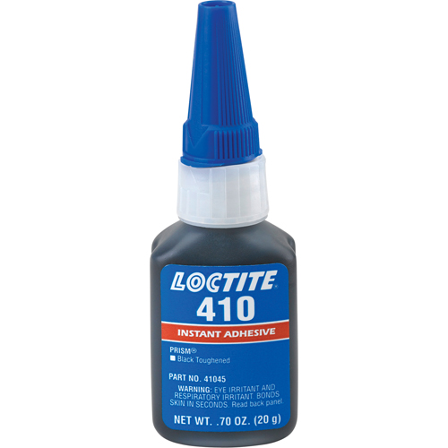 410 Instant Adhesive, Black, Bottle, 20 g Ottawa Fastener Supply