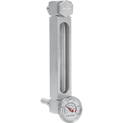 Aluminum Liquid Level Gauge, Threaded, 6" L, 205°F (96.11° C) Ottawa Fastener Supply