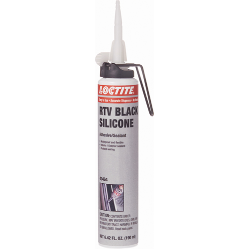 Superflex RTV Silicone Adhesive Sealant, Cartridge, Black Ottawa Fastener Supply