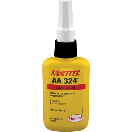 324 Speedbonder Structural Acrylic Adhesive, Two-Part, 50 ml, Bottle, Yellow Ottawa Fastener Supply
