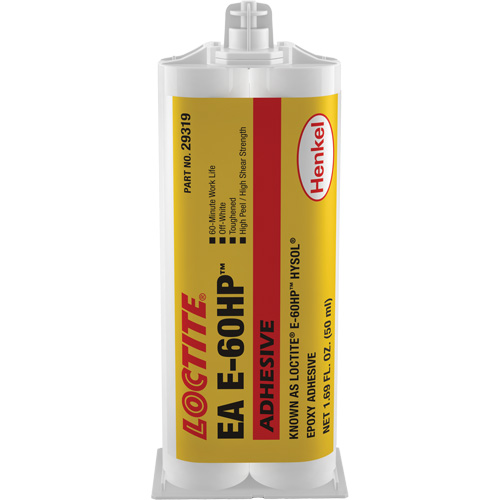 E-60HP Hysol&reg; Epoxy Adhesive, 50 ml, Dual Cartridge, Two-Part, Off-White Ottawa Fastener Supply