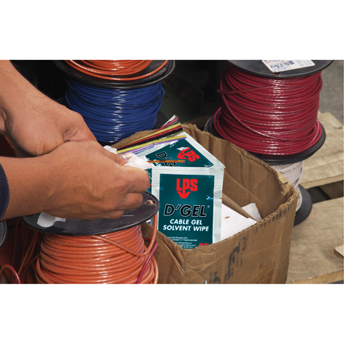 Solvant de gel D'Gel pour c&acirc;bles, Sachets Ottawa Fastener Supply