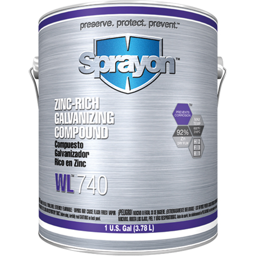 WL740 Zinc-Rich Galvanizing Compound, Gallon Ottawa Fastener Supply