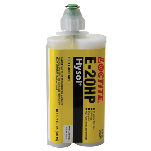 Adh&eacute;sifs structuraux &agrave; s&eacute;chage rapide E-20P, 200 ml, Cartouche double, Deux composants, Blanc Ottawa Fastener Supply