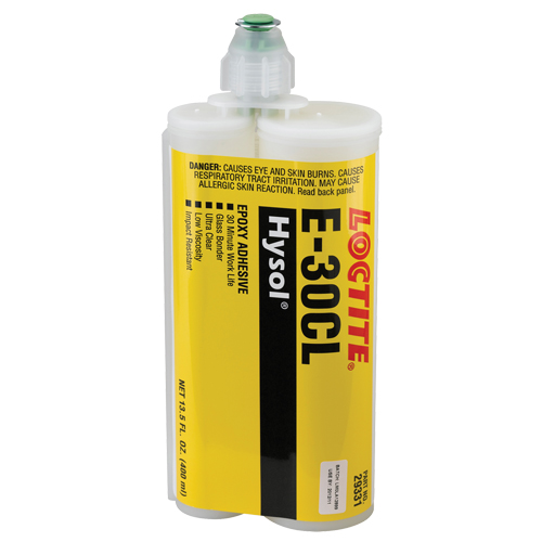 E-30CL Glass Bonder Structural Adhesive, 200 ml, Dual Cartridge, Two-Part, Ultra Clear Ottawa Fastener Supply