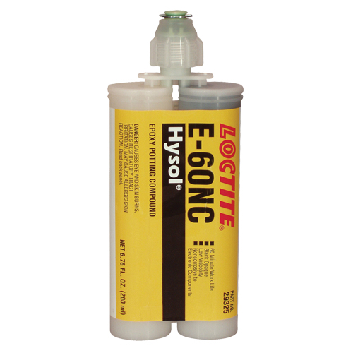 E-60NC Electrically Non-Corrosive Structural Adhesives, 200 ml, Dual Cartridge, Two-Part, Black Ottawa Fastener Supply