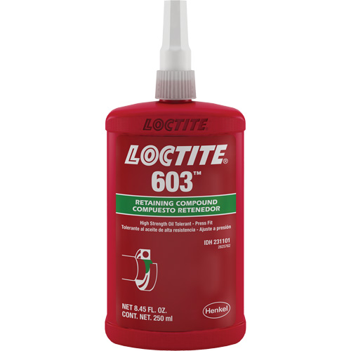 Compos&eacute; de retenue Loctite 603, 250 ml, Bouteille, Vert Ottawa Fastener Supply