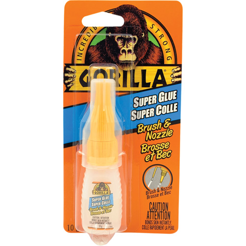 Super Glue Brush & Nozzle, 10 g, Bottle, Clear Ottawa Fastener Supply