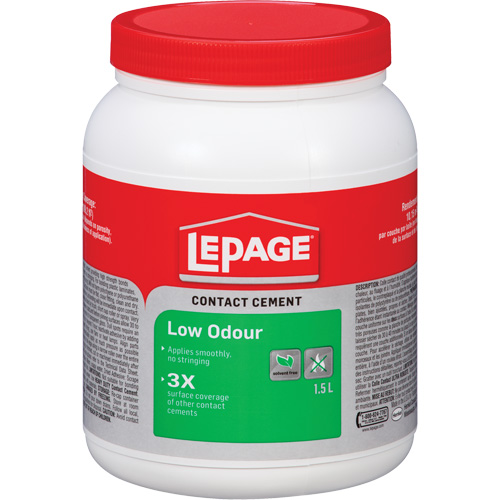 LePage&reg; Low-Odour Contact Cement, Tub, 1.5 L, Clear Ottawa Fastener Supply