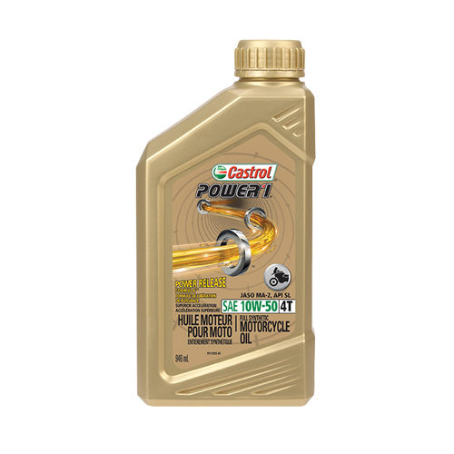 POWER 1&reg; 10W50 Motorcycle Oil, 946 ml, Bottle Ottawa Fastener Supply