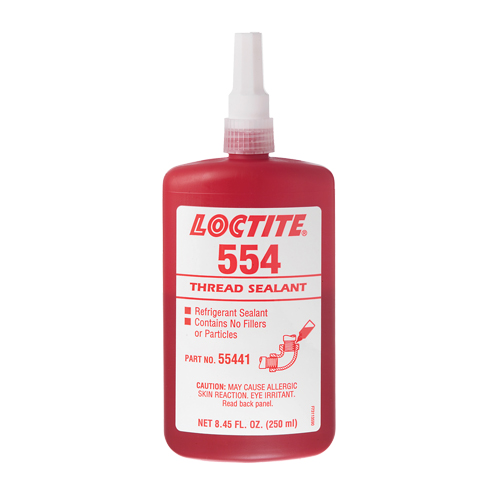 554 Thread Sealant, Bottle, 10 ml, -53.89° C - 148.89° C/-65°F - 300°F Ottawa Fastener Supply