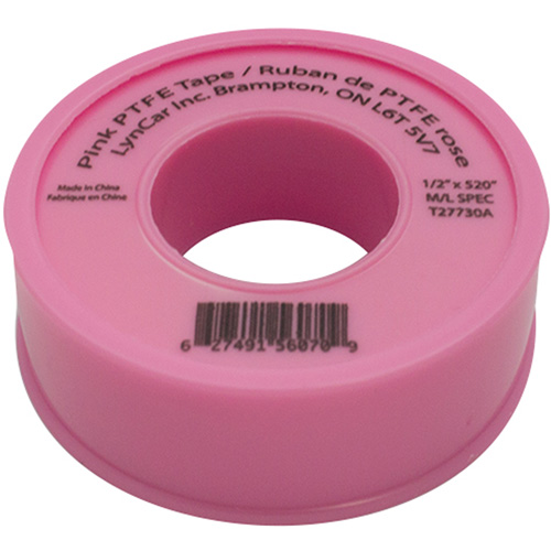 Teflon&reg; Tape, 520" L x 1/2" W, Pink Ottawa Fastener Supply