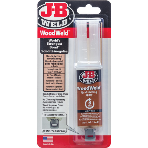Adh&eacute;sif WoodWeld, 25 ml, Seringue, Deux composants, Havane Ottawa Fastener Supply