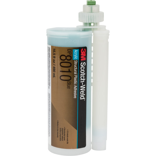 Scotch-Weld Structural Plastic Adhesive, Two-Part, Cartridge, 490 ml, Blue Ottawa Fastener Supply