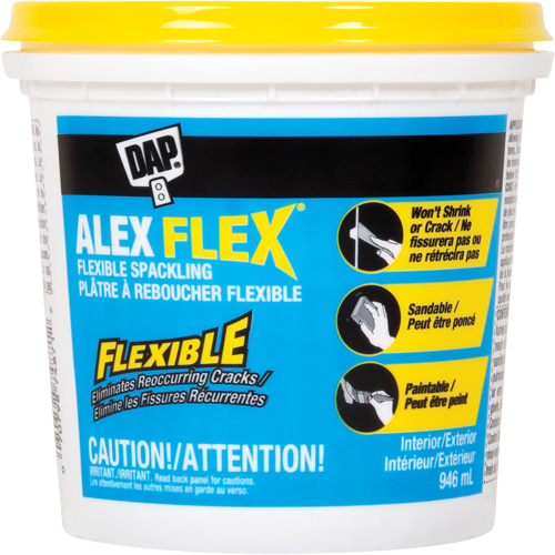 Alex Flex&reg; Flexible Spackling, 946 ml, Plastic Container Ottawa Fastener Supply