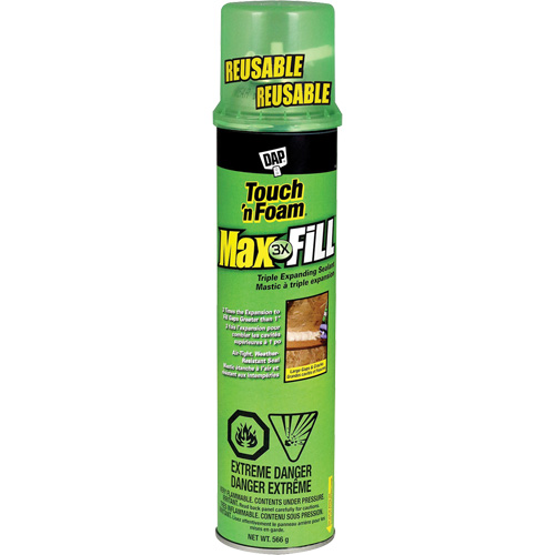 Touch 'n Foam&reg; Max Fill Triple Expanding Sealant, 566 g, Aerosol Can, Cream Ottawa Fastener Supply
