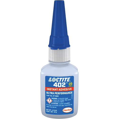 402 Instant Adhesive, Clear, Bottle, 20 g Ottawa Fastener Supply