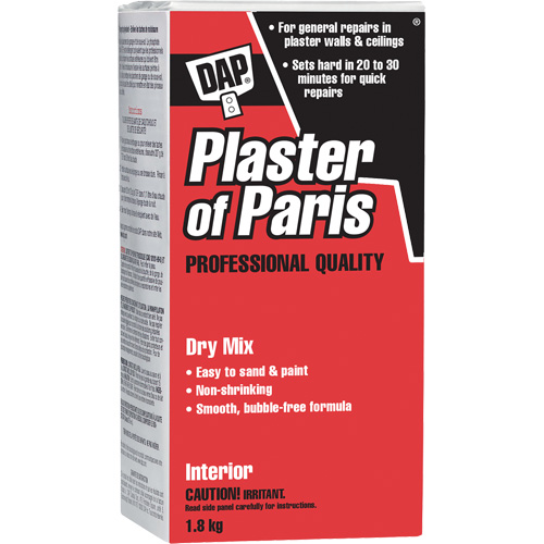 Plaster of Paris Dry Mix, 2 kg, Box Ottawa Fastener Supply