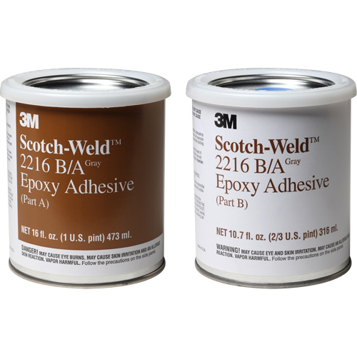 Scotch-Weld Adhesive, 32 fl. oz., Kit, Two-Part, Grey Ottawa Fastener Supply