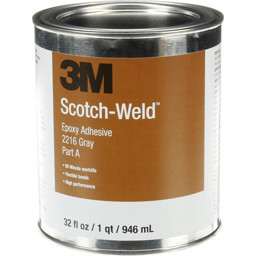 Scotch-Weld Adhesive, 32 fl. oz., Kit, Two-Part, Grey Ottawa Fastener Supply