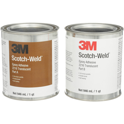 Adh&eacute;sif Scotch-Weld, 32 oz liq., Trousse, Deux composants, Translucide Ottawa Fastener Supply