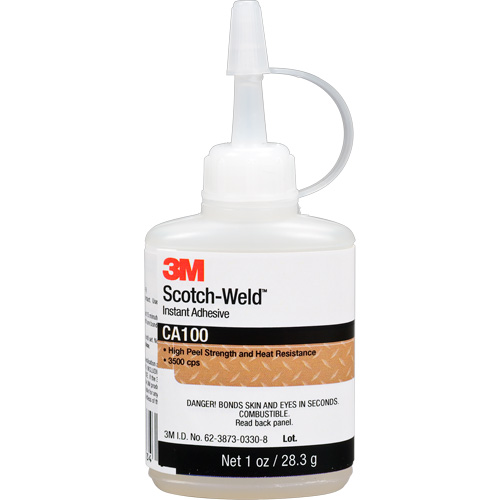Scotch-Weld Instant Adhesive CA100, Off-White, Bottle, 1 oz. Ottawa Fastener Supply