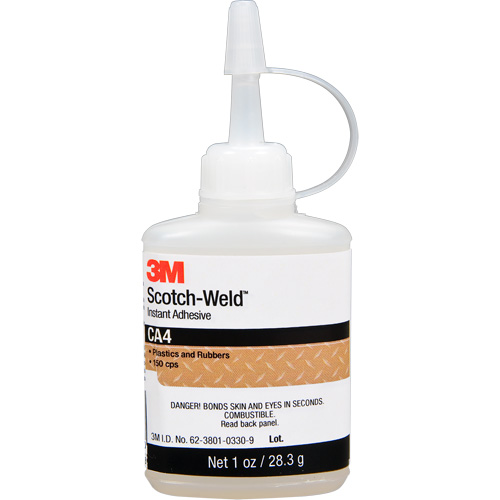 Scotch-Weld Instant Adhesive CA4, Clear, Bottle, 1 oz. Ottawa Fastener Supply