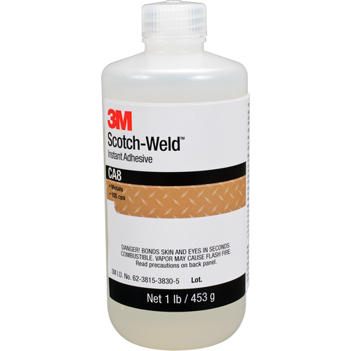 Scotch-Weld Instant Adhesive CA8, Clear, Bottle, 1 lbs. Ottawa Fastener Supply