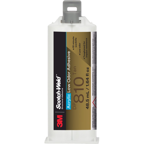 Scotch-Weld Low-Odor Acrylic Adhesive, Two-Part, Cartridge, 1.64 fl. oz., Off-White Ottawa Fastener Supply