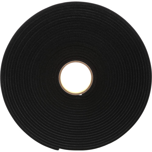 4504 Vinyl Foam Tape, 25.4 mm (1") W x 16.5 m (54') L, 250 mils, Black Ottawa Fastener Supply