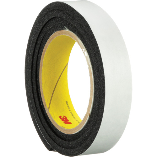 Ruban en mousse de vinyle 4714, 25,4 mm (1") la x 16,5 m (54') lo, 250 mils, Noir Ottawa Fastener Supply