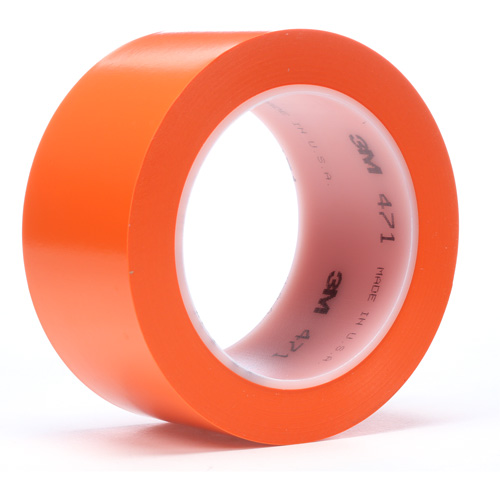 471 Vinyl Tape, 19 mm (3/4") W x 32.9 m (108') L, 5.2 mils, Orange Ottawa Fastener Supply