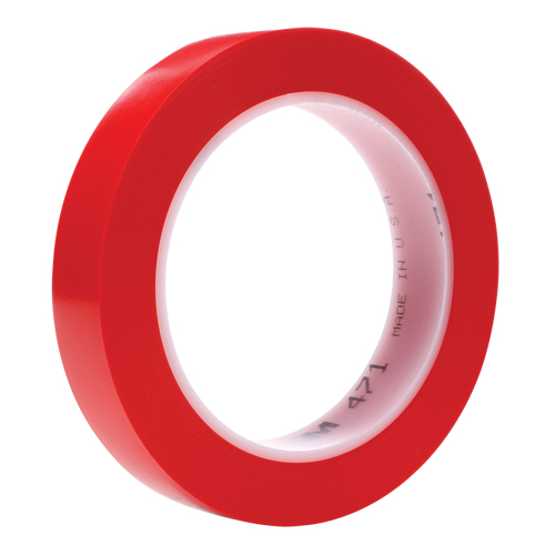 471 Vinyl Tape, 19 mm (3/4") W x 32.9 m (108') L, 5.3 mils, Red Ottawa Fastener Supply