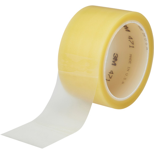 471 Vinyl Tape, 38 mm (1-1/2") W x 32.9 m (108') L, 5.3 mils, Clear Ottawa Fastener Supply